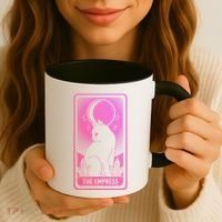 Tarot Card Cat Women Mystical Moon Occult The Empress Coffee Mug thumb 3