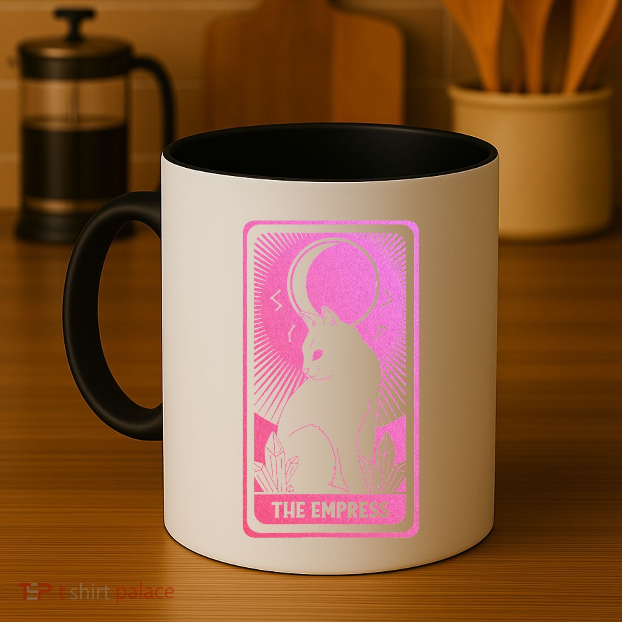 Tarot Card Cat Women Mystical Moon Occult The Empress Coffee Mug