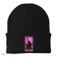 Tarot Card Cat Women Mystical Moon Occult The Empress Beanie thumb 0