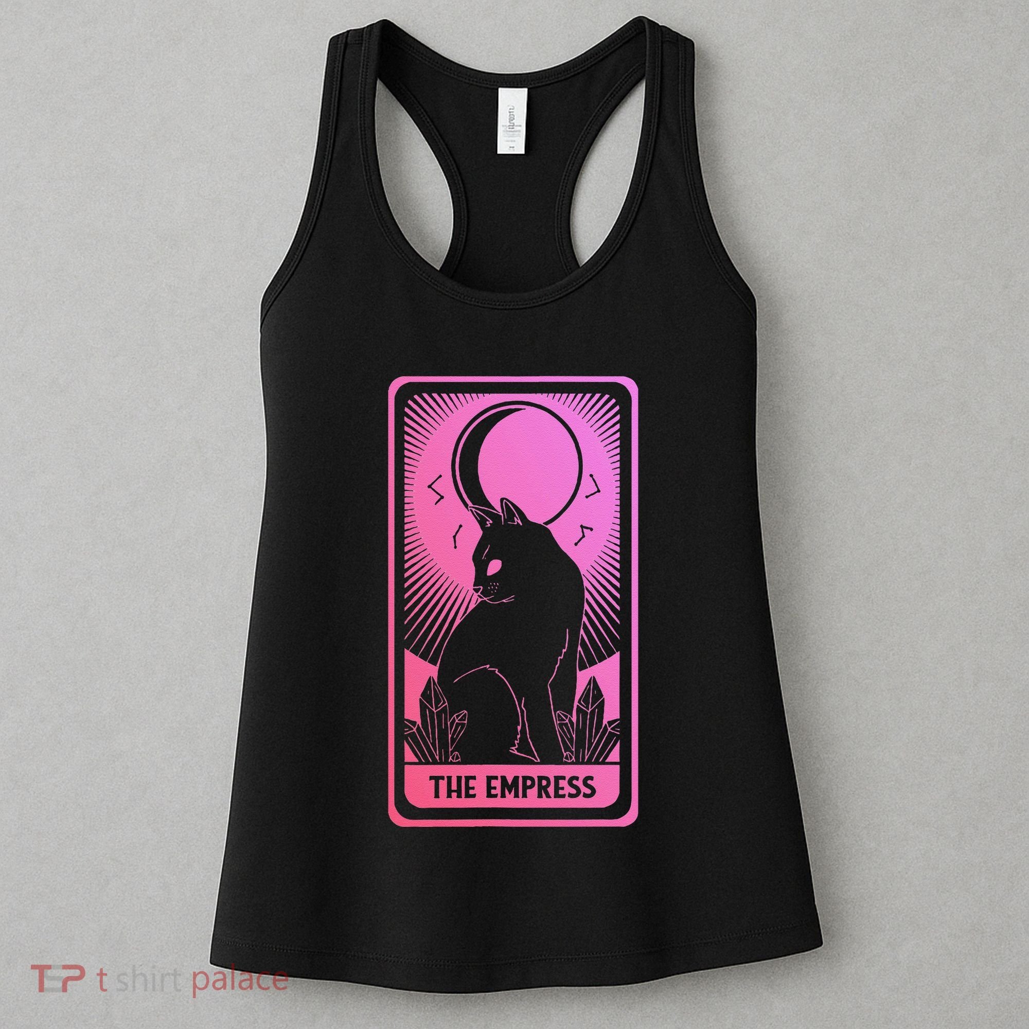 Tarot Card Cat Women Mystical Moon Occult The Empress Women's Tank Top