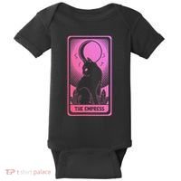 Tarot Card Cat Women Mystical Moon Occult The Empress Baby Bodysuit thumb 0