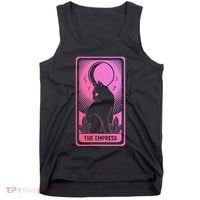 Tarot Card Cat Women Mystical Moon Occult The Empress Tank Top thumb 0