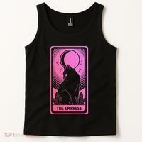 Tarot Card Cat Women Mystical Moon Occult The Empress Tank Top thumb 2