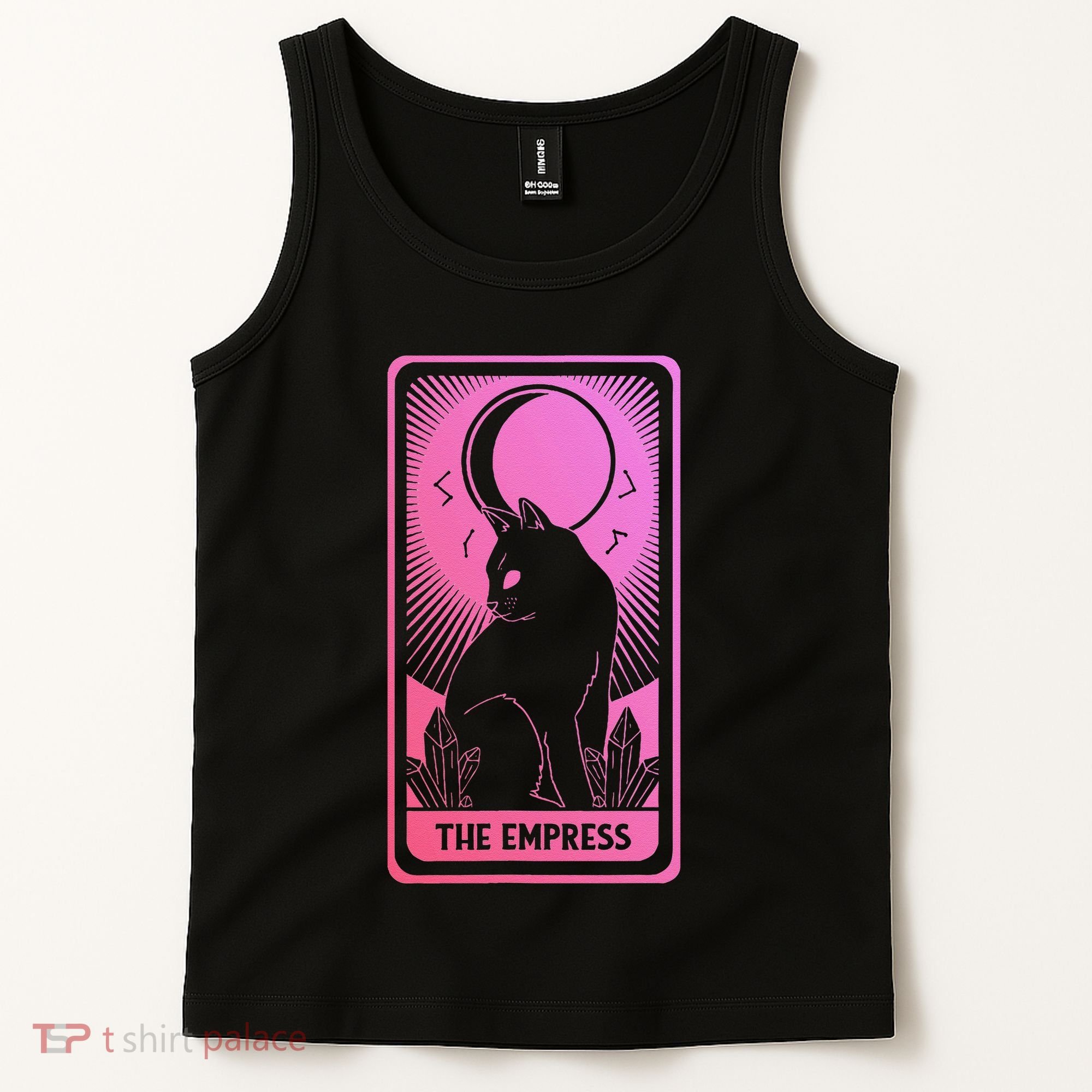Tarot Card Cat Women Mystical Moon Occult The Empress Tank Top