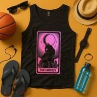 Tarot Card Cat Women Mystical Moon Occult The Empress Tank Top thumb 4