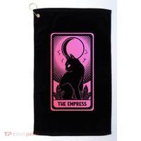 Tarot Card Cat Women Mystical Moon Occult The Empress Golf Towel thumb 0