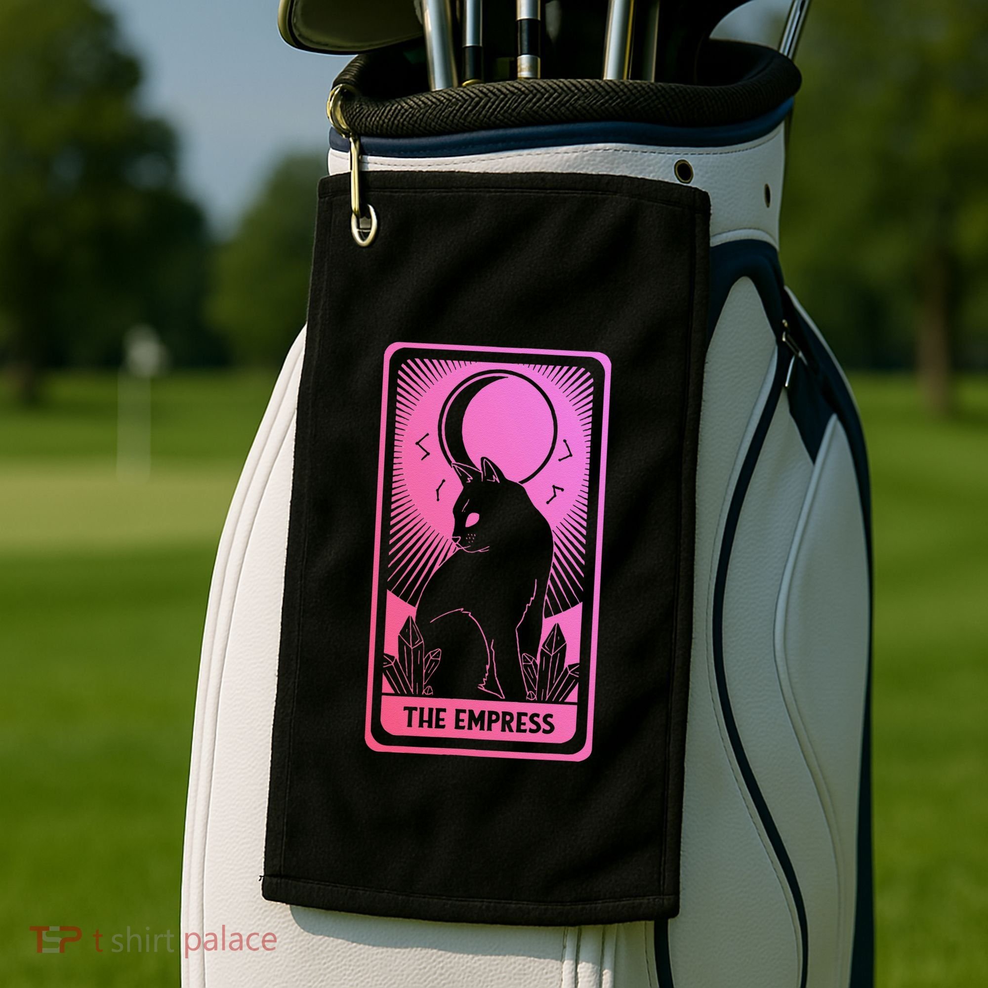 Tarot Card Cat Women Mystical Moon Occult The Empress Golf Towel