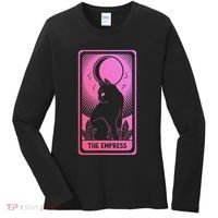 Tarot Card Cat Women Mystical Moon Occult The Empress Women's Long Sleeve Shirt thumb 0