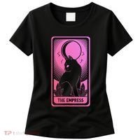 Tarot Card Cat Women Mystical Moon Occult The Empress Women's T-Shirt thumb 0