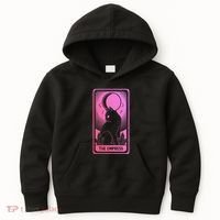 Tarot Card Cat Women Mystical Moon Occult The Empress Kids Hoodie thumb 0