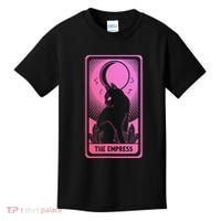 Tarot Card Cat Women Mystical Moon Occult The Empress Kids T-Shirt thumb 0
