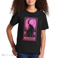 Tarot Card Cat Women Mystical Moon Occult The Empress Kids T-Shirt thumb 2
