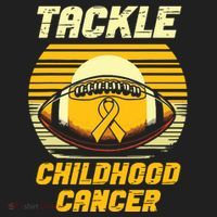 Tackle Childhood Cancer Awareness Comfort Colors Boxy T-Shirt thumb 3