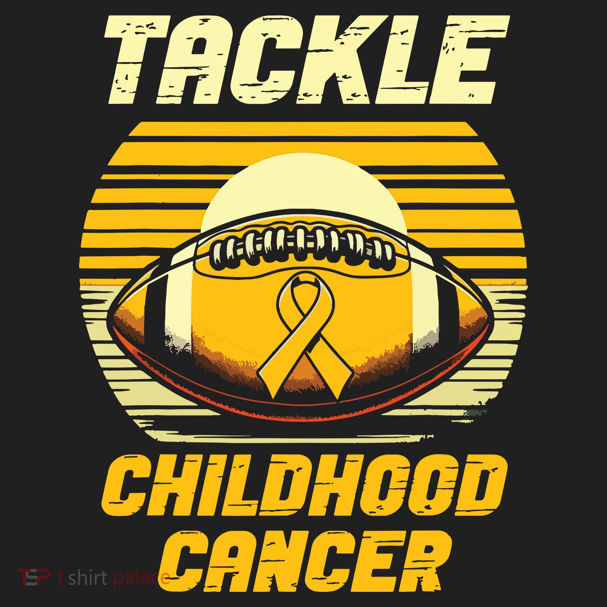Tackle Childhood Cancer Awareness Comfort Colors Boxy T-Shirt