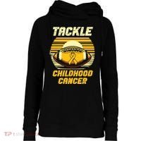 Tackle Childhood Cancer Awareness Womens Funnel Neck Pullover Hood thumb 0