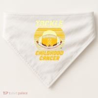Tackle Childhood Cancer Awareness USA-Made Doggie Bandana thumb 0