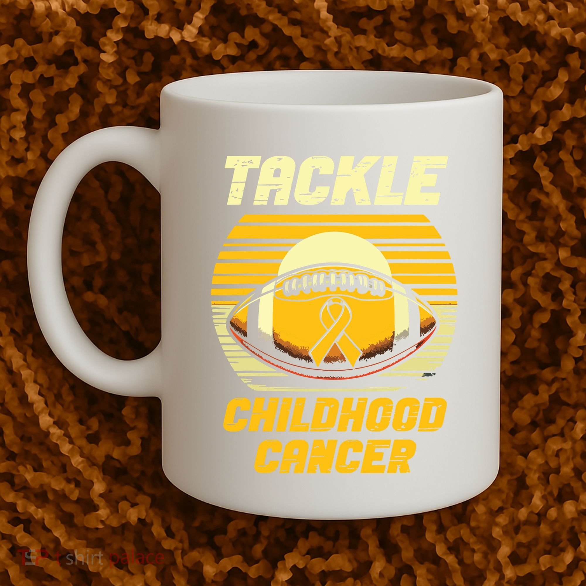 Tackle Childhood Cancer Awareness Coffee Mug
