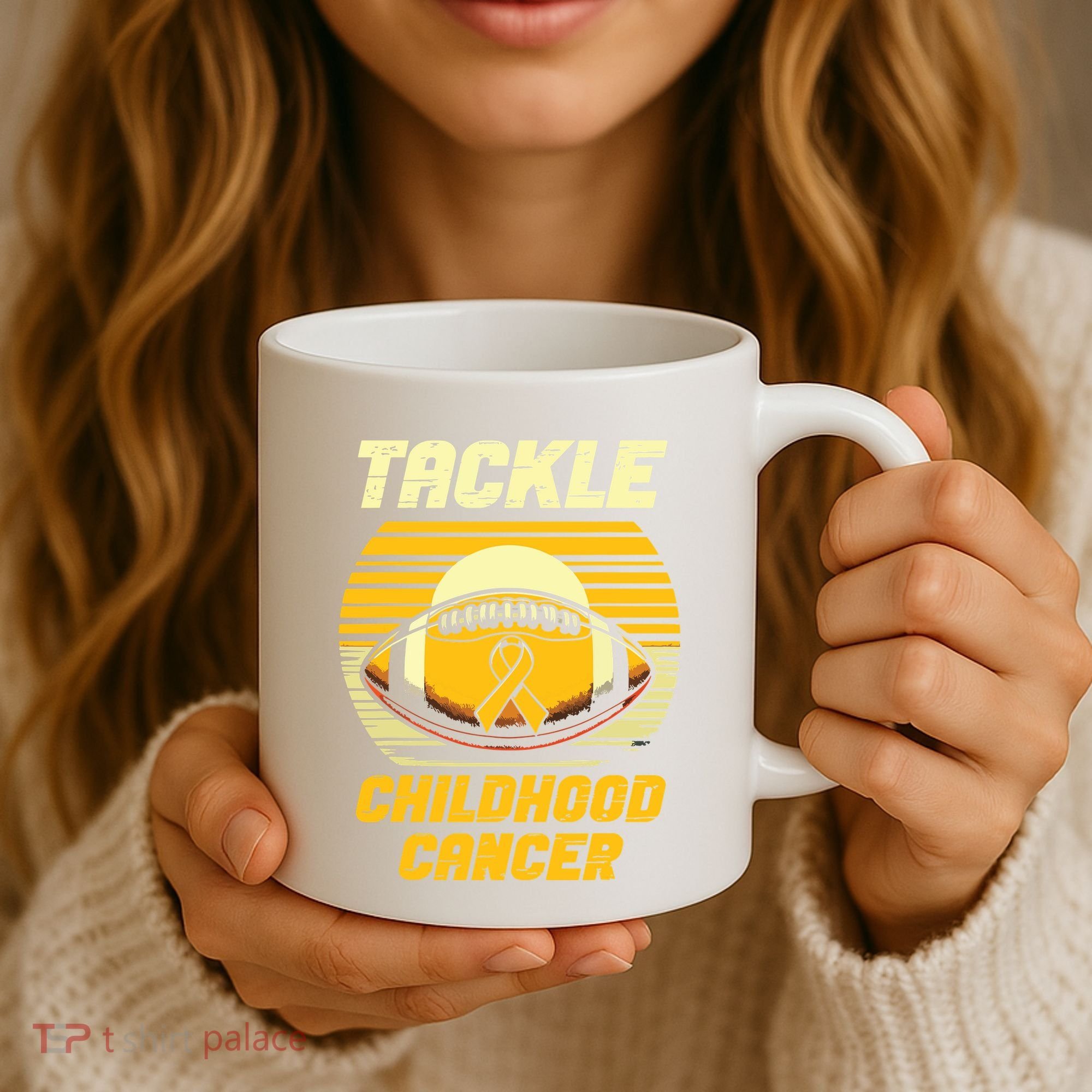 Tackle Childhood Cancer Awareness Coffee Mug