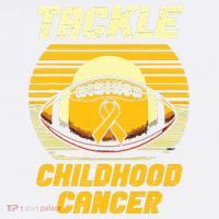 Tackle Childhood Cancer Awareness Women's Hoodie thumb 2