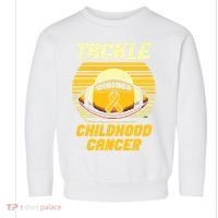 Tackle Childhood Cancer Awareness Toddler Sweatshirt thumb 0