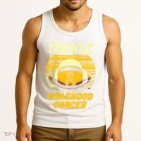 Tackle Childhood Cancer Awareness Tank Top thumb 3