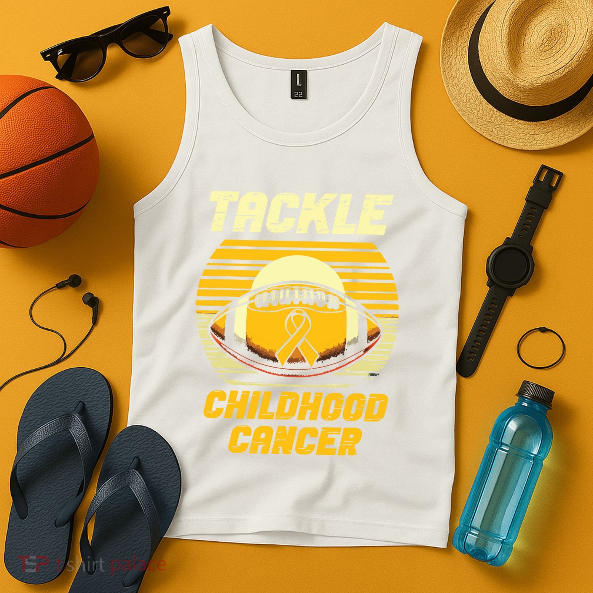 Tackle Childhood Cancer Awareness Tank Top