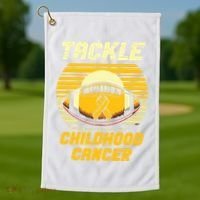Tackle Childhood Cancer Awareness Golf Towel thumb 1