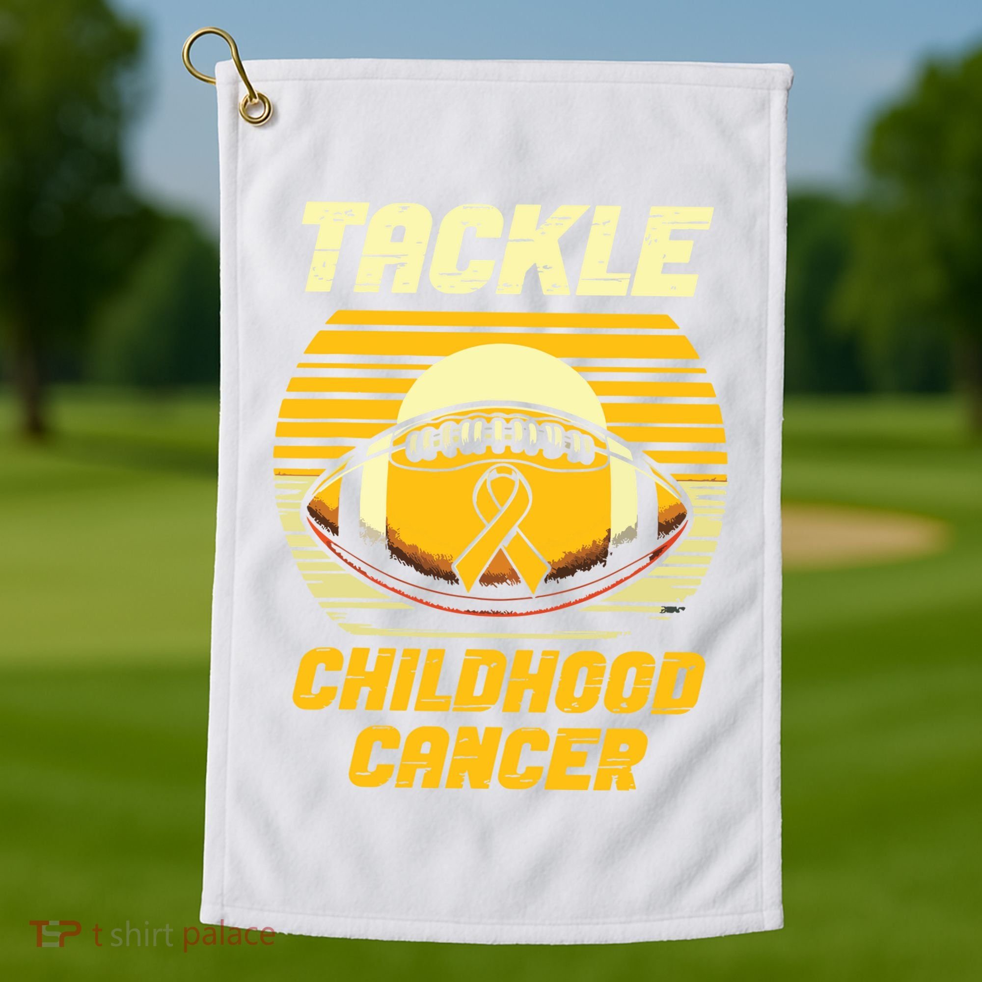 Tackle Childhood Cancer Awareness Golf Towel