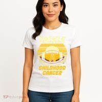 Tackle Childhood Cancer Awareness Women's T-Shirt thumb 4