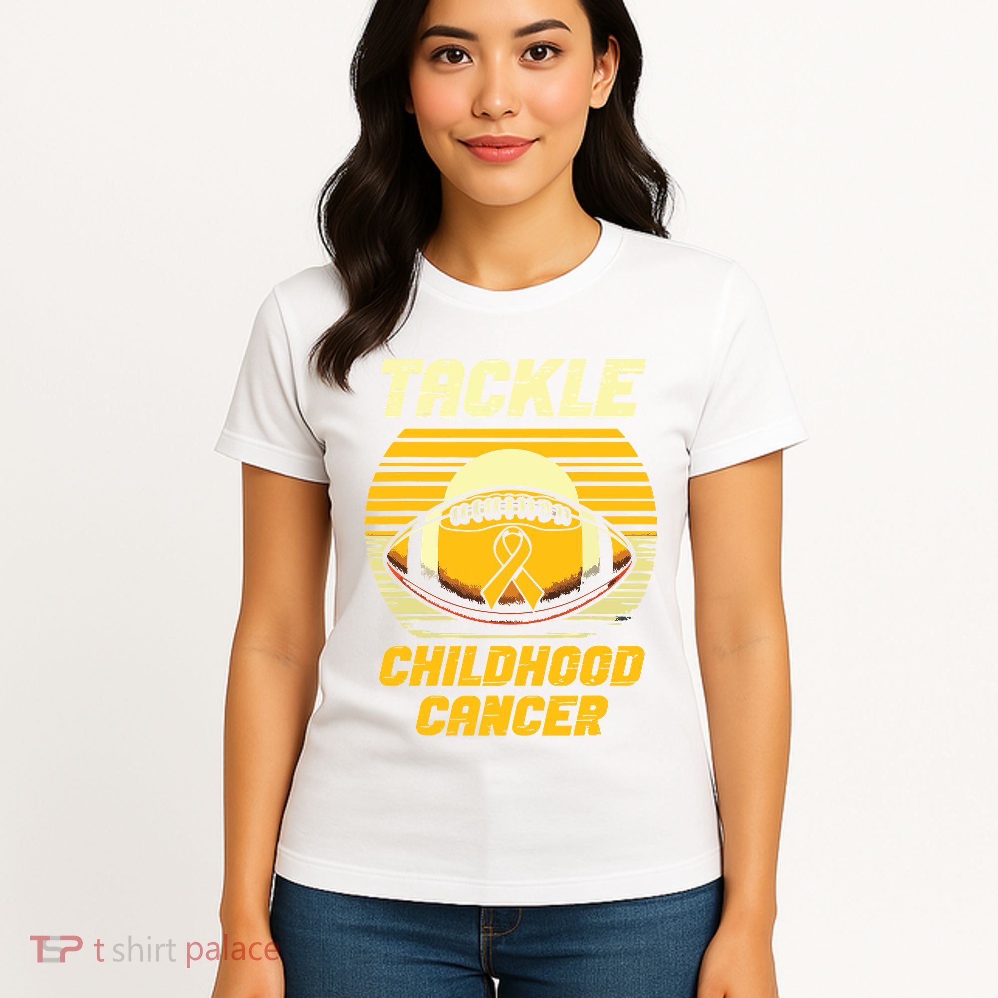 Tackle Childhood Cancer Awareness Women's T-Shirt