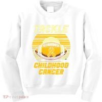 Tackle Childhood Cancer Awareness Kids Sweatshirt thumb 0