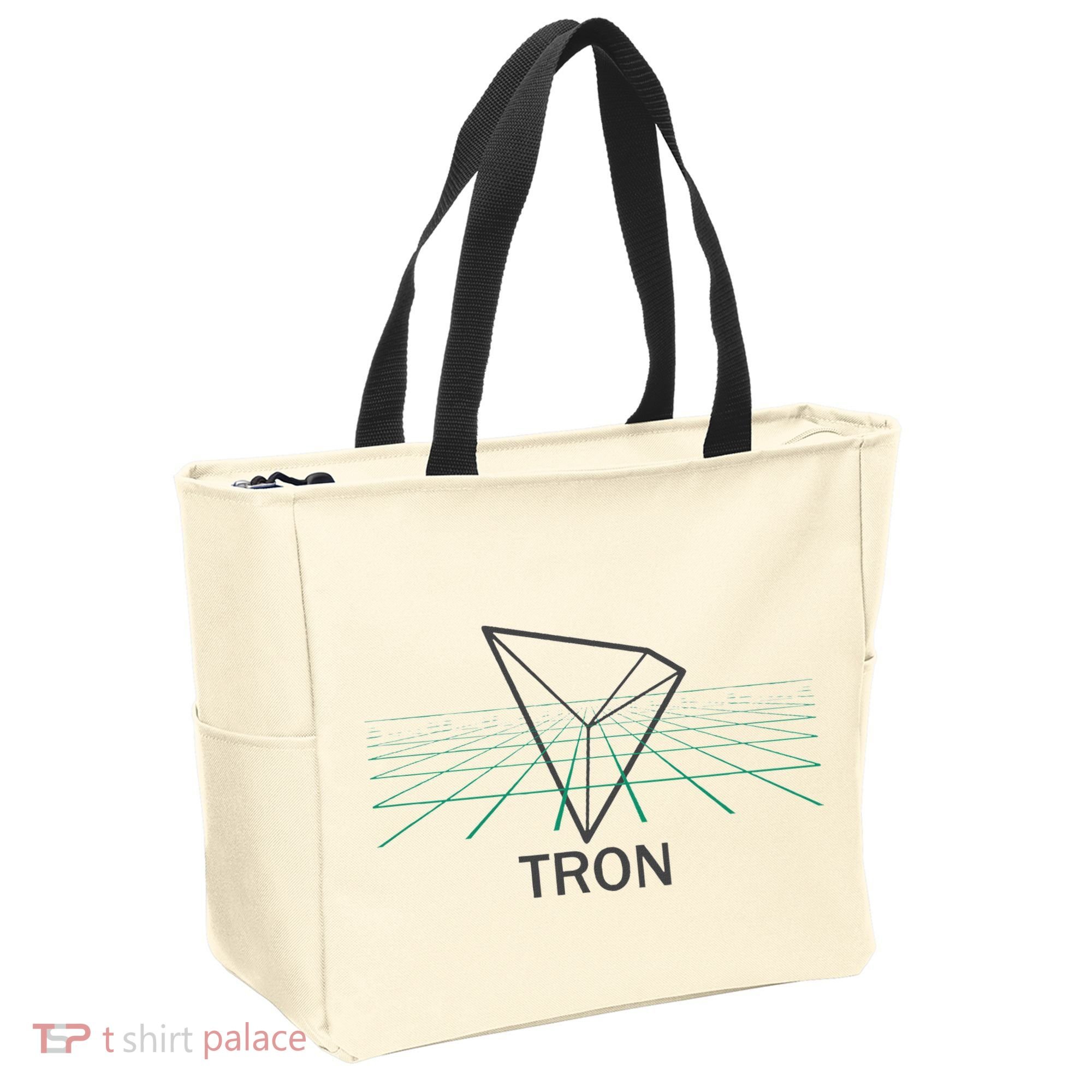 Tron Cryptocurrency Crypto 3d Grid Tote Bag