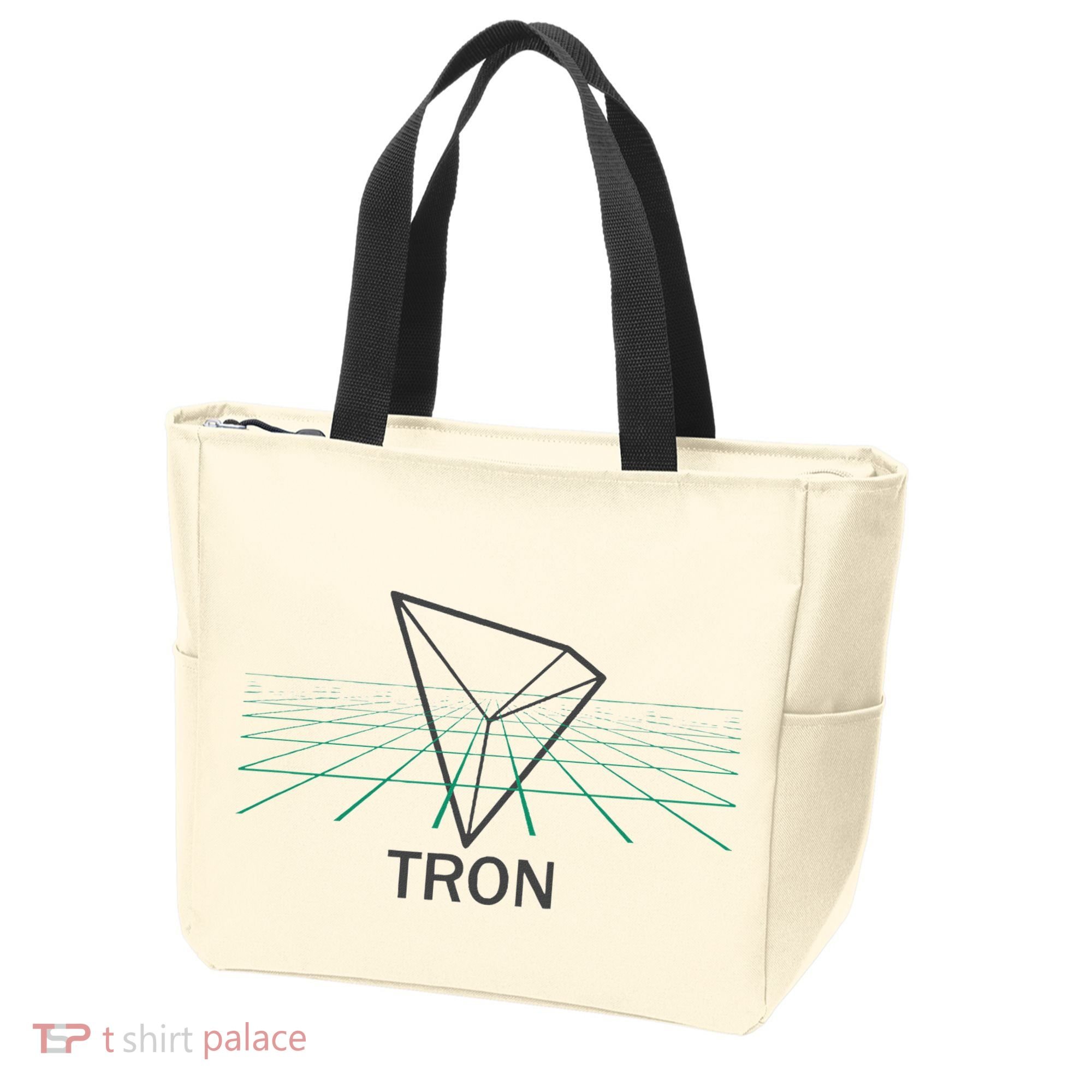 Tron Cryptocurrency Crypto 3d Grid Tote Bag