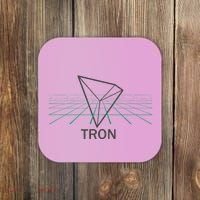 Tron Cryptocurrency Crypto 3d Grid Coaster thumb 0