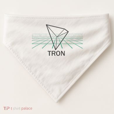 Tron Cryptocurrency Crypto 3d Grid USA-Made Doggie Bandana