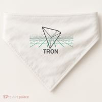 Tron Cryptocurrency Crypto 3d Grid USA-Made Doggie Bandana thumb 0