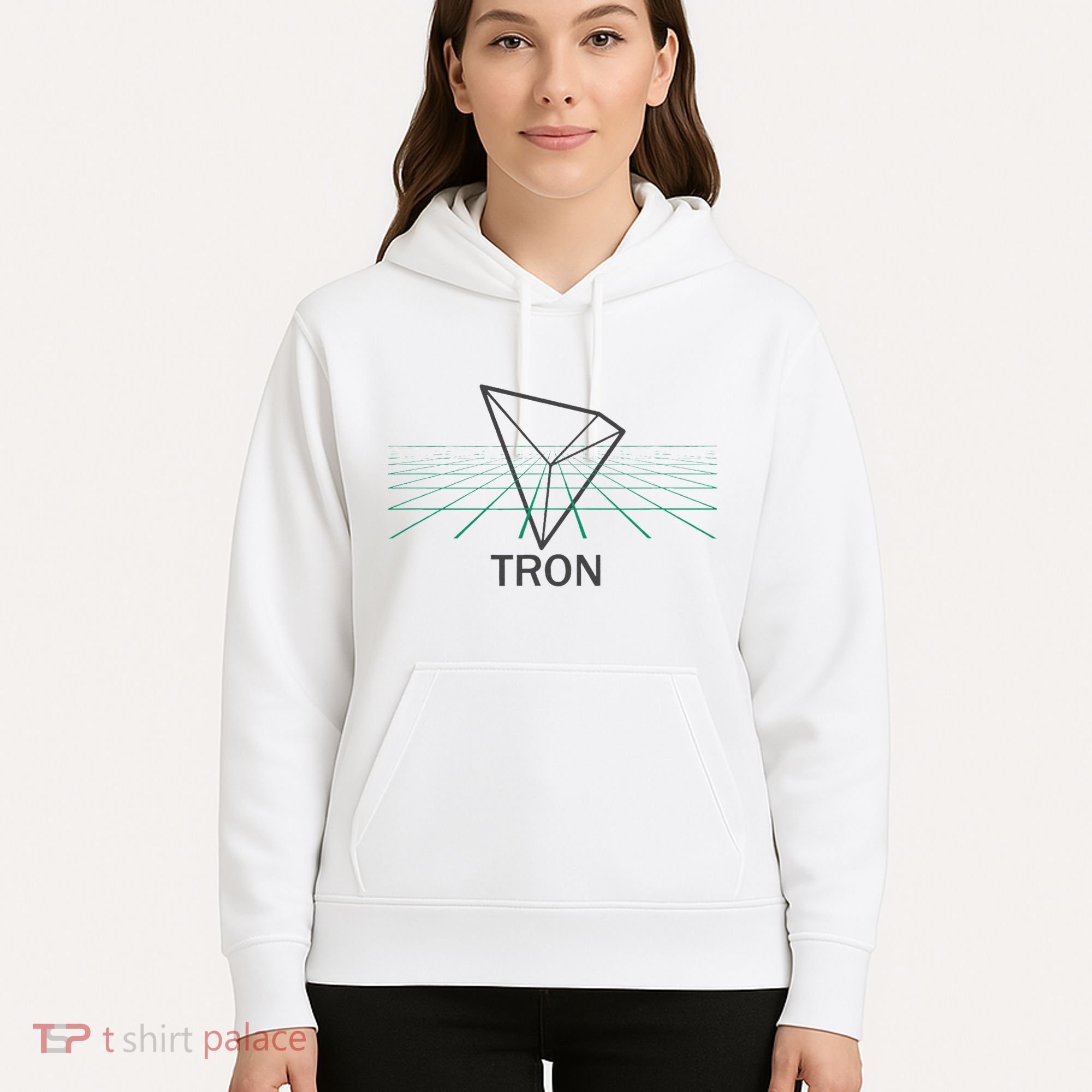 Tron Cryptocurrency Crypto 3d Grid Hoodie