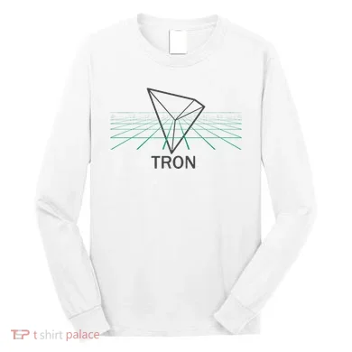 Tron Cryptocurrency Crypto 3d Grid Long Sleeve Shirt