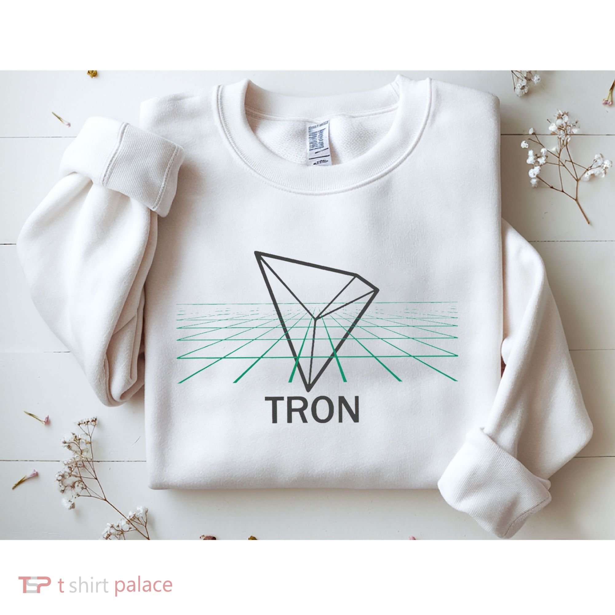 Tron Cryptocurrency Crypto 3d Grid Sweatshirt