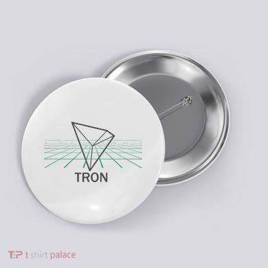 Tron Cryptocurrency Crypto 3d Grid Button
