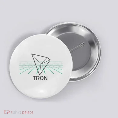 Tron Cryptocurrency Crypto 3d Grid Button