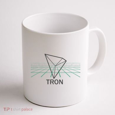 Tron Cryptocurrency Crypto 3d Grid Coffee Mug back
