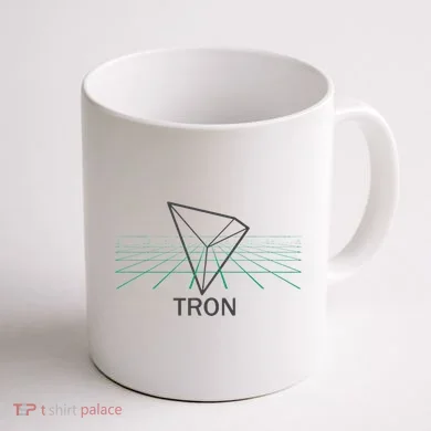 Tron Cryptocurrency Crypto 3d Grid Coffee Mug back