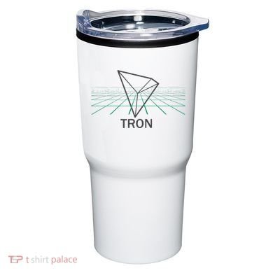 Tron Cryptocurrency Crypto 3d Grid Tumbler