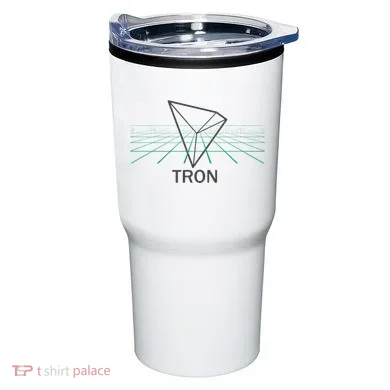 Tron Cryptocurrency Crypto 3d Grid Tumbler