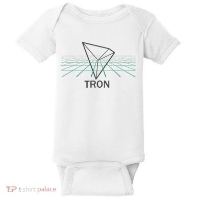 Tron Cryptocurrency Crypto 3d Grid Baby Bodysuit