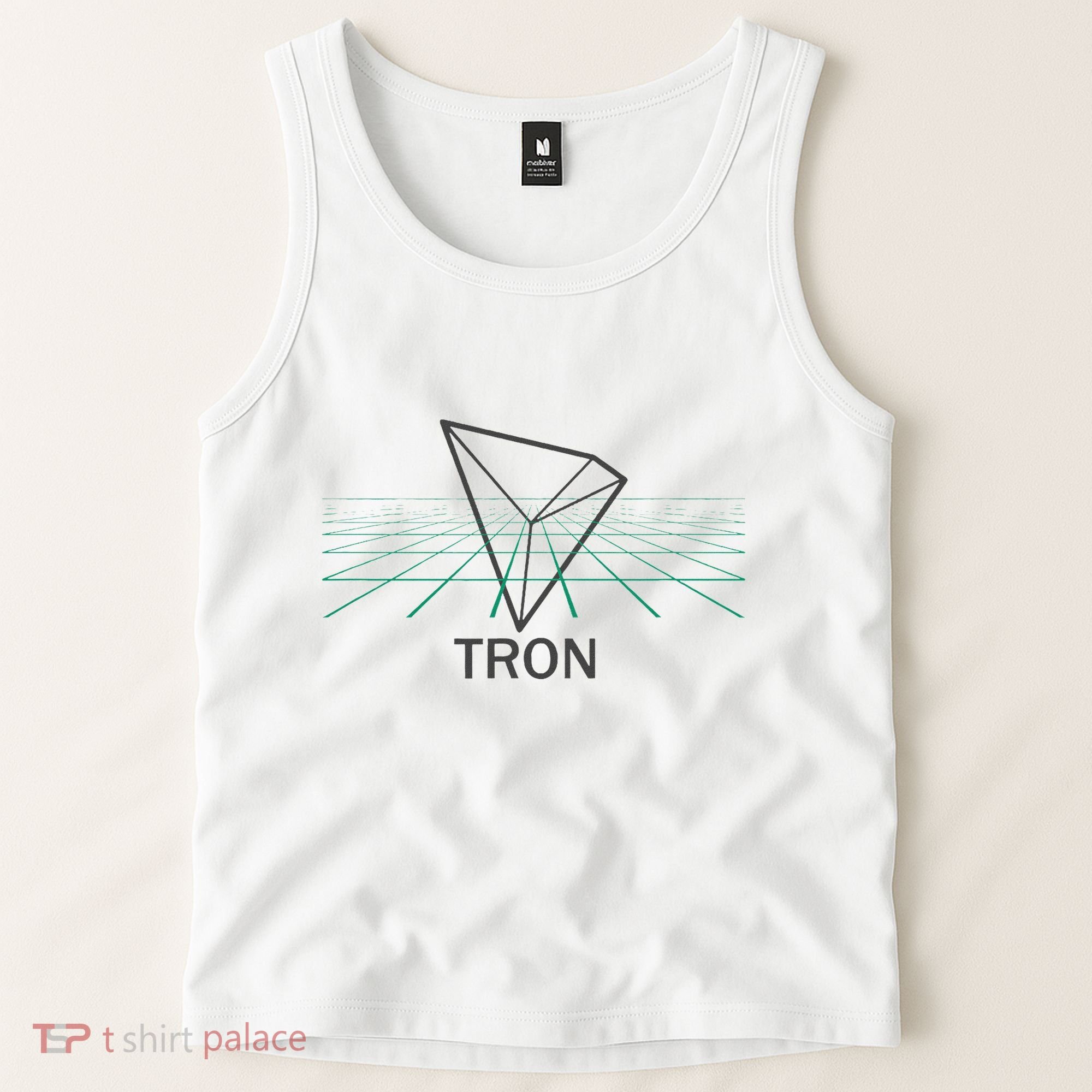 Tron Cryptocurrency Crypto 3d Grid Tank Top