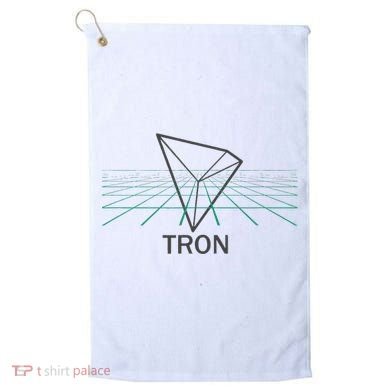 Tron Cryptocurrency Crypto 3d Grid Golf Towel