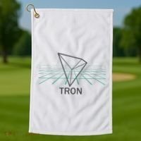 Tron Cryptocurrency Crypto 3d Grid Golf Towel thumb 1