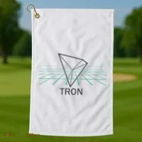 Tron Cryptocurrency Crypto 3d Grid Golf Towel thumb 1